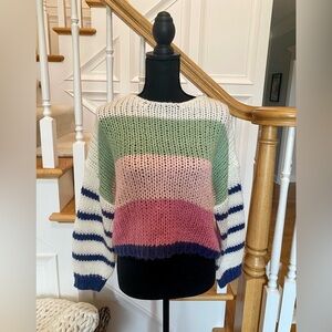 Johnny Becca chunky knit color‎ block sweater size XS. Excellent used condition.